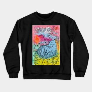 Blue bird space Crewneck Sweatshirt